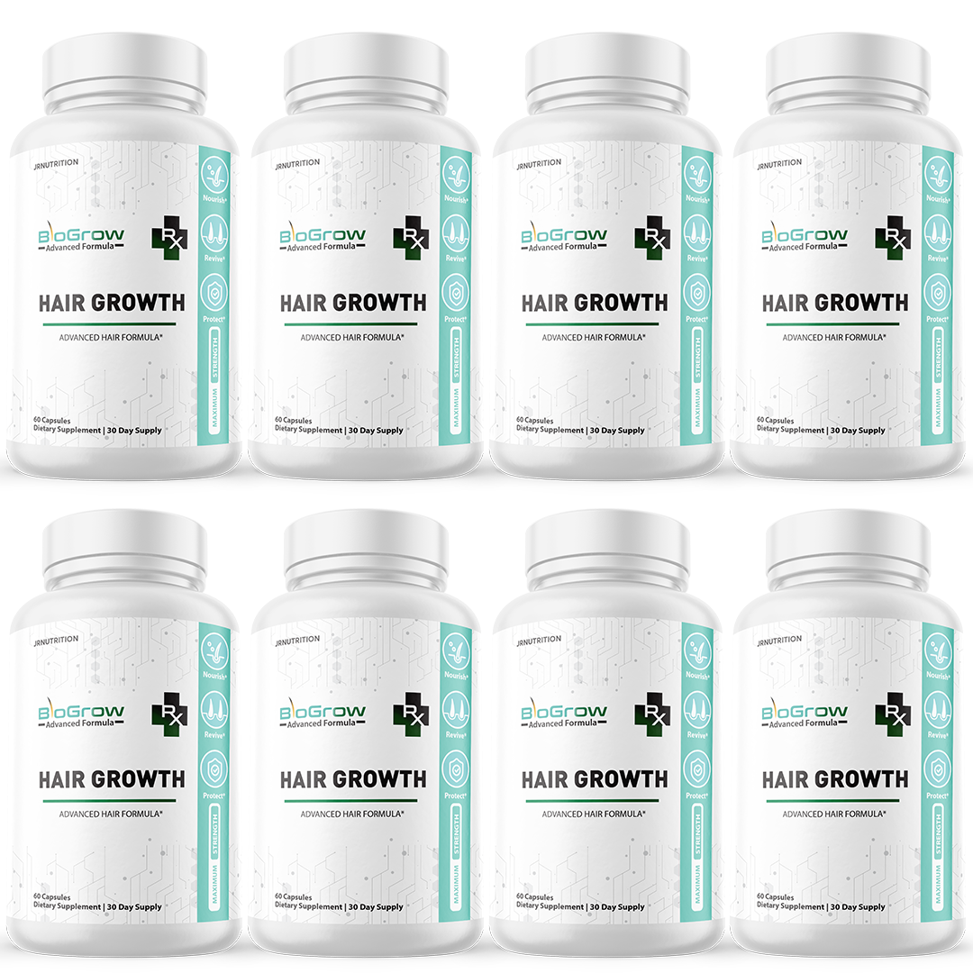 BioGrow - Hair Growth Dietary Supplement 60 Capsules (8 Pack)